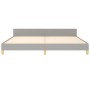 Light gray fabric bed frame with headboard 200x200 cm by , Beds and slatted bases - Ref: Foro24-3125162, Price: 228,87 €, Dis...