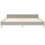 Light gray fabric bed frame with headboard 200x200 cm by , Beds and slatted bases - Ref: Foro24-3125162, Price: 221,04 €, Dis...