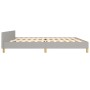 Light gray fabric bed frame with headboard 200x200 cm by , Beds and slatted bases - Ref: Foro24-3125162, Price: 228,87 €, Dis...
