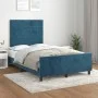 Dark blue velvet bed frame with headboard 120x200cm by , Beds and slatted bases - Ref: Foro24-3125810, Price: 166,38 €, Disco...