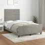 Hellgrauer Samtbettrahmen mit Kopfteil 120 x 200 cm von , Betten und Lattenroste - Ref: Foro24-3125806, Preis: 154,17 €, Raba...