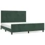 Dark green velvet bed frame with headboard 180x200 cm by , Beds and slatted bases - Ref: Foro24-3125833, Price: 268,14 €, Dis...