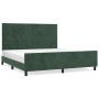 Dunkelgrüner Samtbettrahmen mit Kopfteil 180x200 cm von , Betten und Lattenroste - Ref: Foro24-3125833, Preis: 273,17 €, Raba...