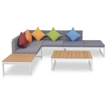 4-piece garden furniture set with aluminum and WPC cushions by vidaXL, Garden sets - Ref: Foro24-42867, Price: 661,36 €, Disc...