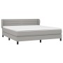 Box spring bed with light gray fabric mattress 180x200 cm by , Beds and slatted bases - Ref: Foro24-3126341, Price: 550,85 €,...