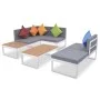 Set de muebles de jardín 4 piezas y cojines aluminio y WPC de vidaXL, Conjuntos de jardín - Ref: Foro24-42867, Precio: 605,21...