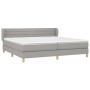 Box spring bed with light gray fabric mattress 200x200 cm by , Beds and slatted bases - Ref: Foro24-3126909, Price: 581,83 €,...