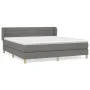 Box spring bed with dark gray fabric mattress 180x200 cm by , Beds and slatted bases - Ref: Foro24-3126902, Price: 595,50 €, ...