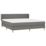 Box spring bed with dark gray fabric mattress 180x200 cm by , Beds and slatted bases - Ref: Foro24-3126902, Price: 584,03 €, ...