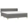 Box spring bed with dark gray fabric mattress 180x200 cm by , Beds and slatted bases - Ref: Foro24-3126902, Price: 595,50 €, ...