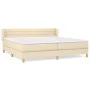 Boxspringbett mit cremefarbener Stoffmatratze 200x200 cm von , Betten und Lattenroste - Ref: Foro24-3126914, Preis: 561,21 €,...