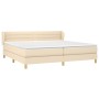 Box spring bed with cream fabric mattress 200x200 cm by , Beds and slatted bases - Ref: Foro24-3126914, Price: 586,63 €, Disc...