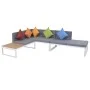 4-piece garden furniture set with aluminum and WPC cushions by vidaXL, Garden sets - Ref: Foro24-42867, Price: 661,36 €, Disc...