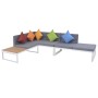 4-teiliges Gartenmöbel-Set mit Aluminium- und WPC-Kissen von vidaXL, Gartensets - Ref: Foro24-42867, Preis: 614,72 €, Rabatt: %