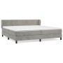 Box spring bed with light gray velvet mattress 200x200 cm by , Beds and slatted bases - Ref: Foro24-3127571, Price: 533,71 €,...
