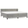 Box spring bed with light gray velvet mattress 200x200 cm by , Beds and slatted bases - Ref: Foro24-3127571, Price: 542,96 €,...