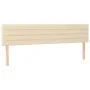 Cream fabric headboard with LED 200x5x78/88 cm by , Headboards and footboards - Ref: Foro24-3121779, Price: 80,71 €, Discount: %