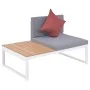 4-piece garden furniture set with aluminum and WPC cushions by vidaXL, Garden sets - Ref: Foro24-42867, Price: 661,36 €, Disc...
