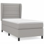 Box spring bed with light gray fabric mattress 100x200 cm by , Beds and slatted bases - Ref: Foro24-3128021, Price: 347,04 €,...