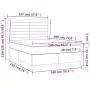 Box spring bed with cream fabric mattress 140x190 cm by , Beds and slatted bases - Ref: Foro24-3128042, Price: 498,04 €, Disc...
