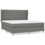 Box spring bed with dark gray fabric mattress 180x200 cm by , Beds and slatted bases - Ref: Foro24-3128622, Price: 620,97 €, ...