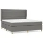 Box spring bed with dark gray fabric mattress 180x200 cm by , Beds and slatted bases - Ref: Foro24-3128622, Price: 595,61 €, ...