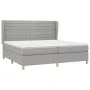 Boxspringbett mit hellgrauer Stoffmatratze 200x200 cm von , Betten und Lattenroste - Ref: Foro24-3128629, Preis: 643,09 €, Ra...
