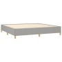 Box spring bed with light gray fabric mattress 200x200 cm by , Beds and slatted bases - Ref: Foro24-3128629, Price: 631,35 €,...