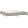 Box spring bed with light gray fabric mattress 200x200 cm by , Beds and slatted bases - Ref: Foro24-3128629, Price: 636,73 €,...