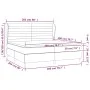 Box spring bed with light gray fabric mattress 200x200 cm by , Beds and slatted bases - Ref: Foro24-3128629, Price: 636,73 €,...
