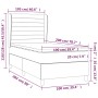 Box spring bed with dark green velvet mattress 100x200 cm by , Beds and slatted bases - Ref: Foro24-3129258, Price: 379,94 €,...