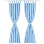 Micro-satin curtains with loops 2 units 140x175cm turquoise by vidaXL, Curtains and curtains - Ref: Foro24-132219, Price: 18,...