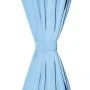 Mikrosatin-Vorhänge mit Schlaufen, 2 Einheiten, 140 x 175 cm, Türkis von vidaXL, Vorhänge und Gardinen - Ref: Foro24-132219, ...