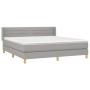 Boxspringbett mit hellgrauer Stoffmatratze 180x200 cm von , Betten und Lattenroste - Ref: Foro24-3130369, Preis: 543,94 €, Ra...