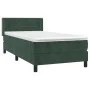 Box spring bed with dark green velvet mattress 90x200 cm by , Beds and slatted bases - Ref: Foro24-3130940, Price: 313,28 €, ...