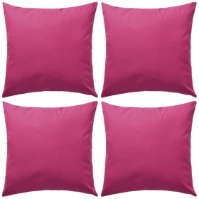 Cojines para exteriores 45x45 cm rosa 4 unidades de vidaXL, Cojines - Ref: Foro24-132295, Precio: 76,86 €, Descuento: %