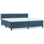 Box spring bed with dark blue velvet mattress 200x200 cm by , Beds and slatted bases - Ref: Foro24-3131043, Price: 565,13 €, ...