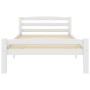 Solid pine wood bed frame, white, 100x200 cm by vidaXL, Beds and slatted bases - Ref: Foro24-322069, Price: 145,79 €, Discoun...