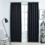 Cortinas opacas con ganchos 2 piezas gris antracita 140x245 cm