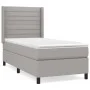 Box spring bed with light gray fabric mattress 90x200 cm by , Beds and slatted bases - Ref: Foro24-3131481, Price: 336,34 €, ...