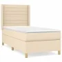 Box spring bed with cream fabric mattress 100x200 cm by , Beds and slatted bases - Ref: Foro24-3132054, Price: 358,97 €, Disc...