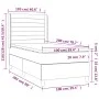 Box spring bed with light gray fabric mattress 100x200 cm by , Beds and slatted bases - Ref: Foro24-3132049, Price: 346,91 €,...