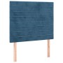 Cama box spring con colchón terciopelo azul oscuro 100x200 cm de , Camas y somieres - Ref: Foro24-3132727, Precio: 353,54 €, ...