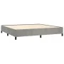 Box spring bed with light gray velvet mattress 200x200 cm by , Beds and slatted bases - Ref: Foro24-3132759, Price: 594,68 €,...