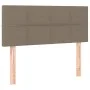 Box spring bed with mattress and LED lights taupe gray fabric 90x200 cm by , Beds and slatted bases - Ref: Foro24-3133129, Pr...