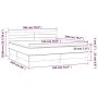Box spring bed mattress and LED lights light gray fabric 180x200 cm by , Beds and slatted bases - Ref: Foro24-3133253, Price:...
