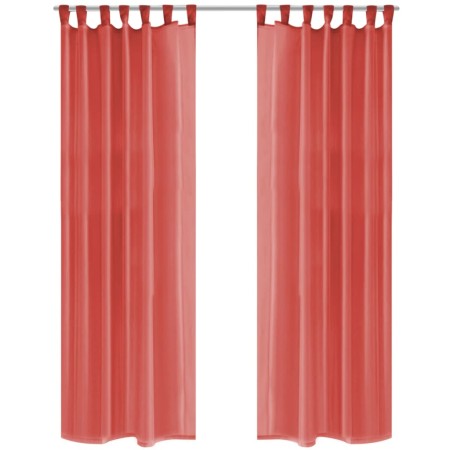 Voile-Vorhänge 2 Einheiten 140x225 cm rot von vidaXL, Vorhänge und Gardinen - Ref: Foro24-132252, Preis: 24,19 €, Rabatt: %