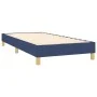 Box spring bed with mattress and LED blue fabric 90x190 cm by , Beds and slatted bases - Ref: Foro24-3133763, Price: 326,53 €...