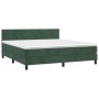 Box spring bed with mattress and LED dark green velvet 180x200cm by , Beds and slatted bases - Ref: Foro24-3134480, Price: 55...