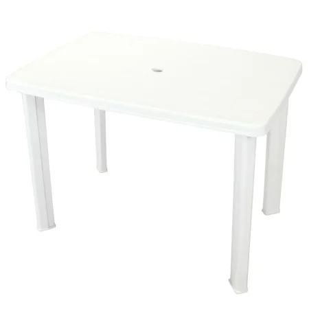 Mesa de jardín de plástico blanca 101x68x72 cm de vidaXL, Mesas de jardín - Ref: Foro24-43592, Precio: 79,22 €, Descuento: %
